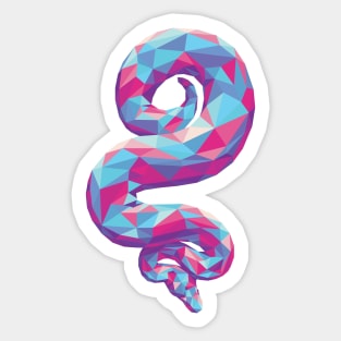 Soft Colorful Geometric Snake Sticker